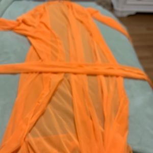 Orange beach cover-up